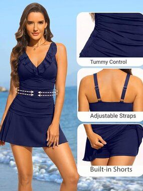 Aqua Eve Women Tankini with Skirt